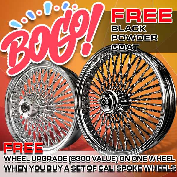 [SPECIAL] CALI FAT SPOKE WHEELS SET (FREE BLACK POWDER COAT)