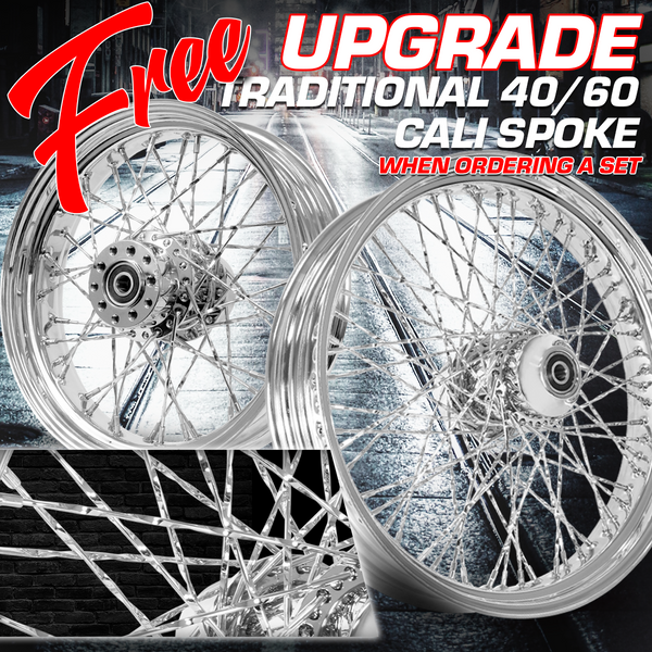 [SALE] TRADITIONAL 60 SPOKE WHEEL FREE UPGRADE CALI SPOKE