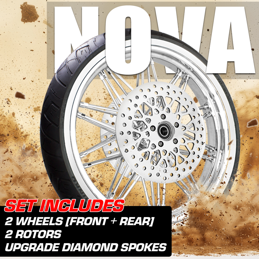 [SALE] NOVA WHEELS + FREE UPGRADE DIAMOND SPOKE + FREE SHINKO TIRES