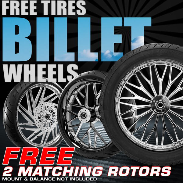 [SALE] BILLET WHEELS SET+FREE 2 ROTORS+FREE TIRES
