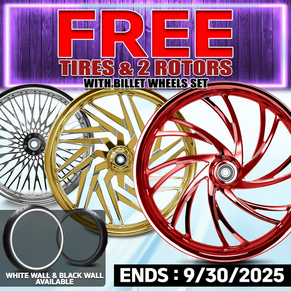 [SALE] Billet Wheels Set – FREE Tires & 2 Rotors
