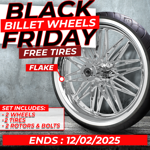 [BLACK FRIDAY SALE] Billet Wheels Set – FREE Tires & 2 Rotors+Bolts