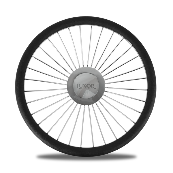 [SALE] 32 Spokes Steering Wheel Chrome with Logo
