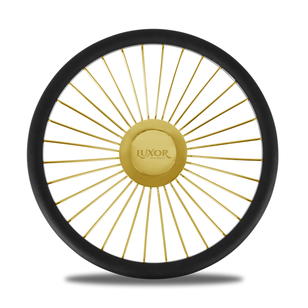 [SALE] 32 Spokes Steering Wheel Gold with Logo