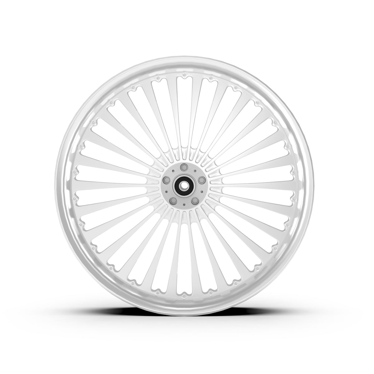 Premium Photo | Elegant White Spoked Wheel
